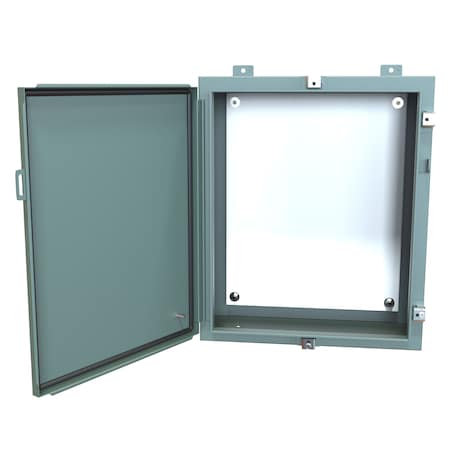 N4 Wallmount Enclosure With Panel, 24 X 20 X 8, Steel/Gray